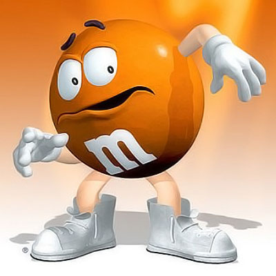 Scared M&M guy